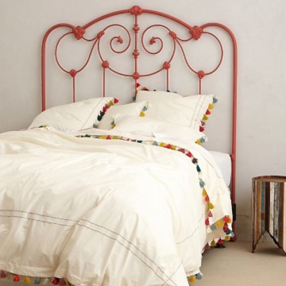 Anthropologie Lindi Fringe KING Duvet Cover